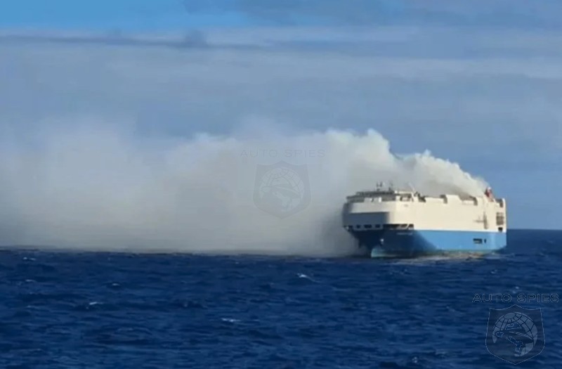 Portuguese Navy Watches As Almost 4,000 Porsche, VW, Audi And Bentleys Burn On Transport Ship